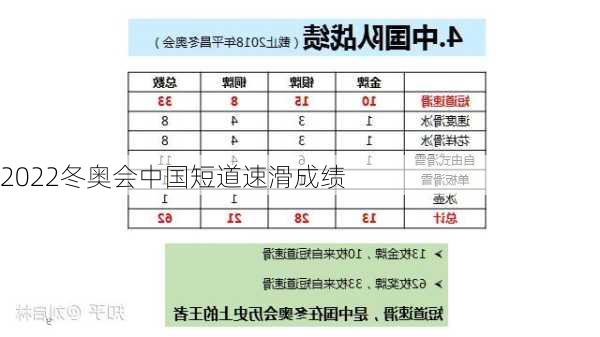 2022冬奥会中国短道速滑成绩