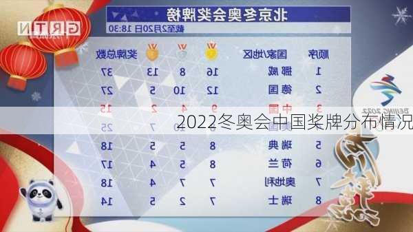 2022冬奥会中国奖牌分布情况