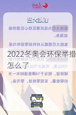 2022冬奥会环保举措怎么了