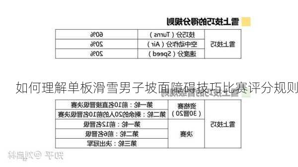 如何理解单板滑雪男子坡面障碍技巧比赛评分规则