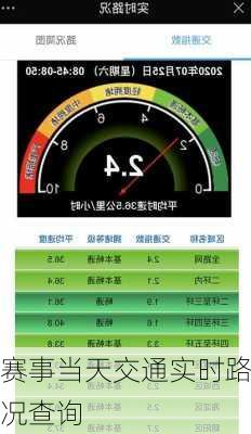 赛事当天交通实时路况查询