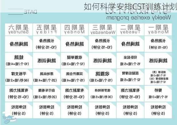 如何科学安排CST训练计划