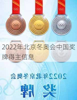 2022年北京冬奥会中国奖牌得主信息