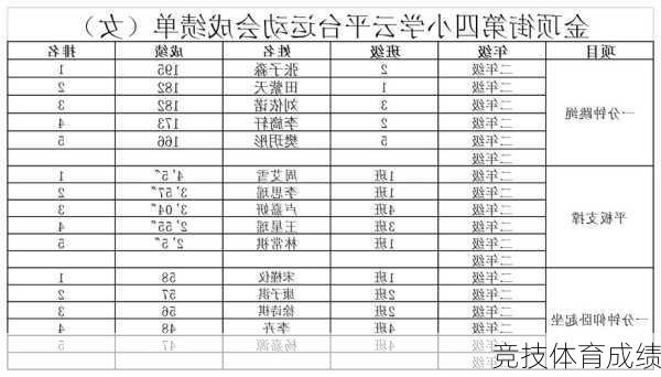 竞技体育成绩