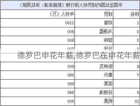 德罗巴申花年薪,德罗巴在申花年薪