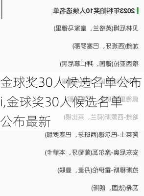 金球奖30人候选名单公布i,金球奖30人候选名单公布最新