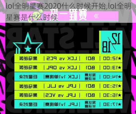 lol全明星赛2020什么时候开始,lol全明星赛是什么时候