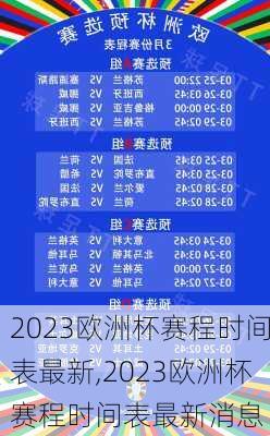 2023欧洲杯赛程时间表最新,2023欧洲杯赛程时间表最新消息