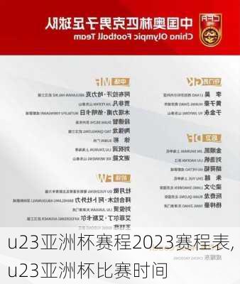 u23亚洲杯赛程2023赛程表,u23亚洲杯比赛时间