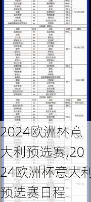 2024欧洲杯意大利预选赛,2024欧洲杯意大利预选赛日程