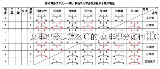 女排积分是怎么算的,女排积分如何计算