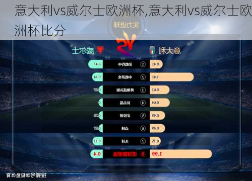 意大利vs威尔士欧洲杯,意大利vs威尔士欧洲杯比分