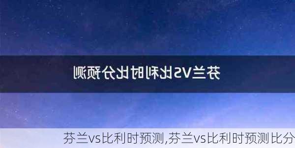 芬兰vs比利时预测,芬兰vs比利时预测比分