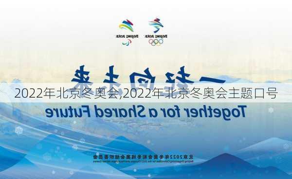 2022年北京冬奥会,2022年北京冬奥会主题口号