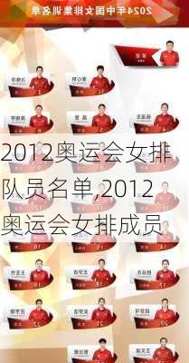 2012奥运会女排队员名单,2012奥运会女排成员