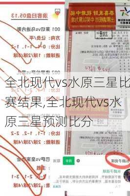 全北现代vs水原三星比赛结果,全北现代vs水原三星预测比分