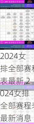 2024女排全部赛程表最新,2024女排全部赛程表最新消息