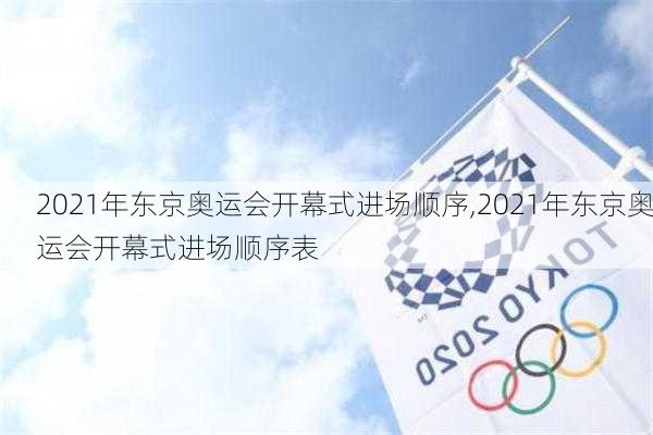 2021年东京奥运会开幕式进场顺序,2021年东京奥运会开幕式进场顺序表