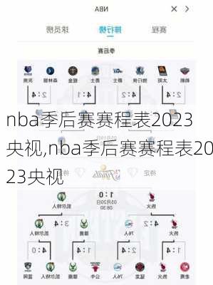 nba季后赛赛程表2023 央视,nba季后赛赛程表2023央视