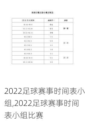 2022足球赛事时间表小组,2022足球赛事时间表小组比赛