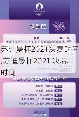 苏迪曼杯2021决赛时间,苏迪曼杯2021 决赛时间