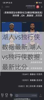 湖人vs独行侠数据最新,湖人vs独行侠数据最新比分