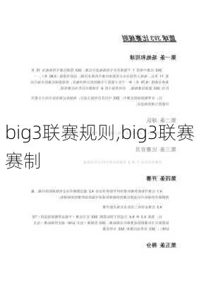 big3联赛规则,big3联赛赛制