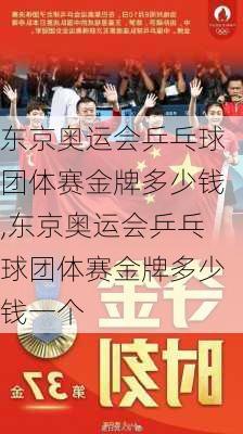 东京奥运会乒乓球团体赛金牌多少钱,东京奥运会乒乓球团体赛金牌多少钱一个