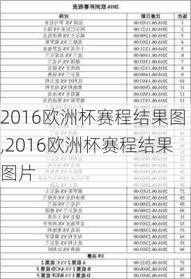 2016欧洲杯赛程结果图,2016欧洲杯赛程结果图片