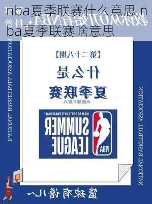 nba夏季联赛什么意思,nba夏季联赛啥意思