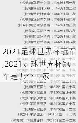 2021足球世界杯冠军,2021足球世界杯冠军是哪个国家