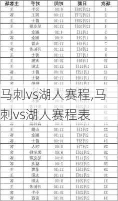 马刺vs湖人赛程,马刺vs湖人赛程表