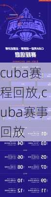 cuba赛程回放,cuba赛事回放