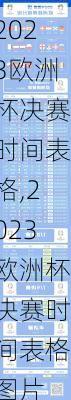 2023欧洲杯决赛时间表格,2023欧洲杯决赛时间表格图片