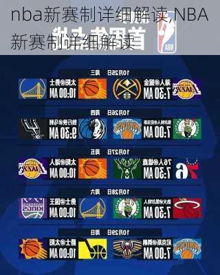 nba新赛制详细解读,NBA新赛制详细解读