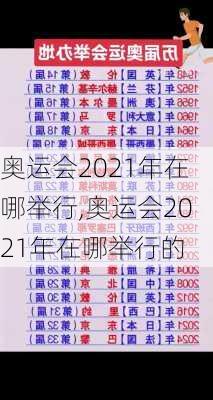 奥运会2021年在哪举行,奥运会2021年在哪举行的