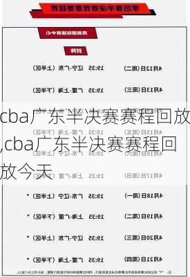 cba广东半决赛赛程回放,cba广东半决赛赛程回放今天