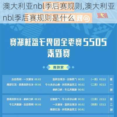 澳大利亚nbl季后赛规则,澳大利亚nbl季后赛规则是什么