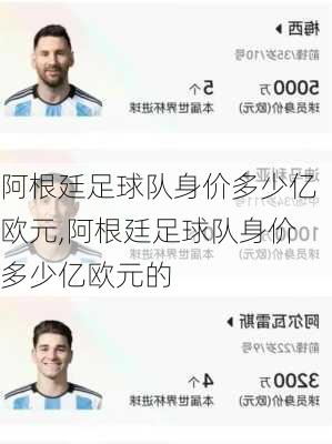 阿根廷足球队身价多少亿欧元,阿根廷足球队身价多少亿欧元的