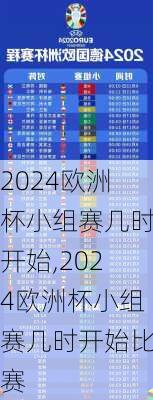 2024欧洲杯小组赛几时开始,2024欧洲杯小组赛几时开始比赛