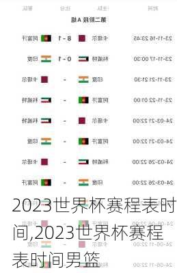 2023世界杯赛程表时间,2023世界杯赛程表时间男篮