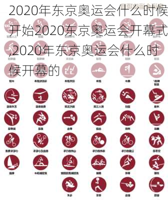 2020年东京奥运会什么时候开始2020东京奥运会开幕式,2020年东京奥运会什么时候开幕的