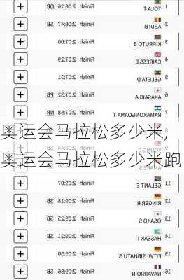 奥运会马拉松多少米,奥运会马拉松多少米跑