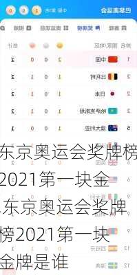 东京奥运会奖牌榜2021第一块金,东京奥运会奖牌榜2021第一块金牌是谁