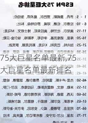 75大巨星名单最新,75大巨星名单最新排名