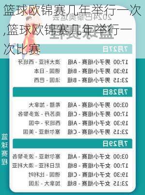 篮球欧锦赛几年举行一次,篮球欧锦赛几年举行一次比赛