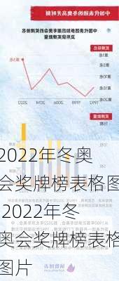 2022年冬奥会奖牌榜表格图,2022年冬奥会奖牌榜表格图片