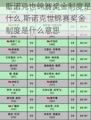 斯诺克世锦赛奖金制度是什么,斯诺克世锦赛奖金制度是什么意思